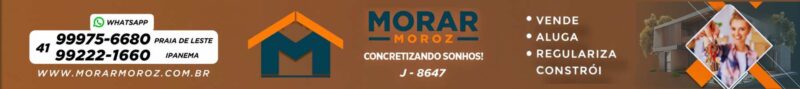 Banner publicitário da imobiliária Morar Moroz Imóveis em Praia de Leste e Ipanema PontalPR