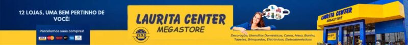Banner publicitário da Laurita Center Megastore em PontalPR
