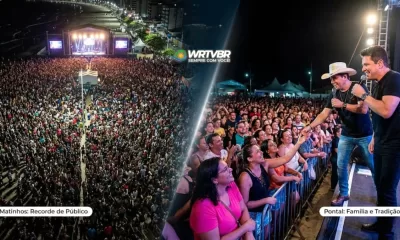 Multidão nos shows de Ana Castela em Matinhos e Gian e Giovani em Pontal do Paraná durante o Verão Maior 2026.