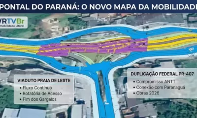 Projeto técnico do novo Viaduto em Praia de Leste e Duplicação da PR-407 em Pontal do Paraná