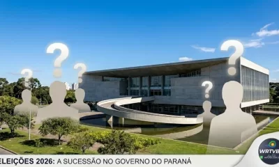 Imagem do Palácio Iguaçu, sede do governo do Paraná, ilustrando o cenário das eleições estaduais de 2026.